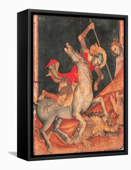 St George's Battle with the Dragon-Vitale da Bologna-Framed Premier Image Canvas