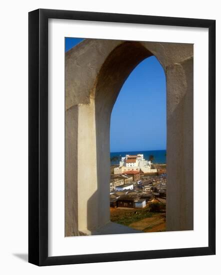 St George's Castle Through Arched Window at St Jago Fort, Elmina Castle, Elmina, Ghana-Alison Jones-Framed Photographic Print