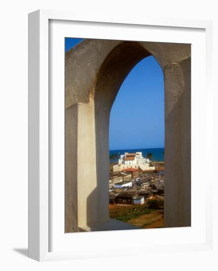 St George's Castle Through Arched Window at St Jago Fort, Elmina Castle, Elmina, Ghana-Alison Jones-Framed Photographic Print