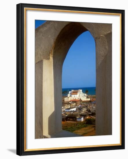 St George's Castle Through Arched Window at St Jago Fort, Elmina Castle, Elmina, Ghana-Alison Jones-Framed Photographic Print