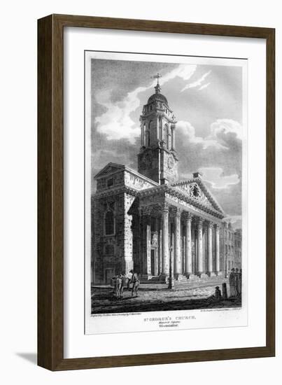 St George's Church, Hanover Square, Westminster, London, 1810-John Le Keux-Framed Giclee Print