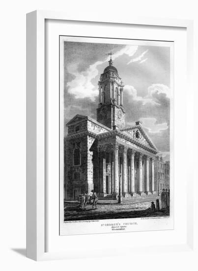 St George's Church, Hanover Square, Westminster, London, 1810-John Le Keux-Framed Giclee Print