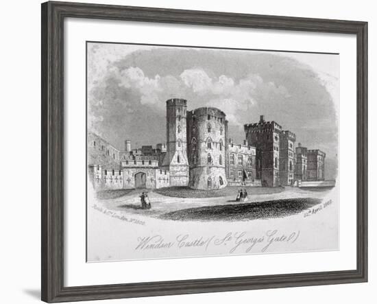 St George's Gate, Windsor Castle, Berkshire, 1860-null-Framed Giclee Print