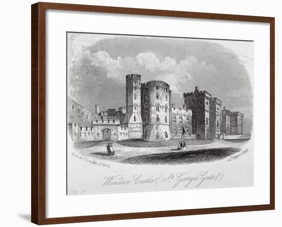 St George's Gate, Windsor Castle, Berkshire, 1860-null-Framed Giclee Print