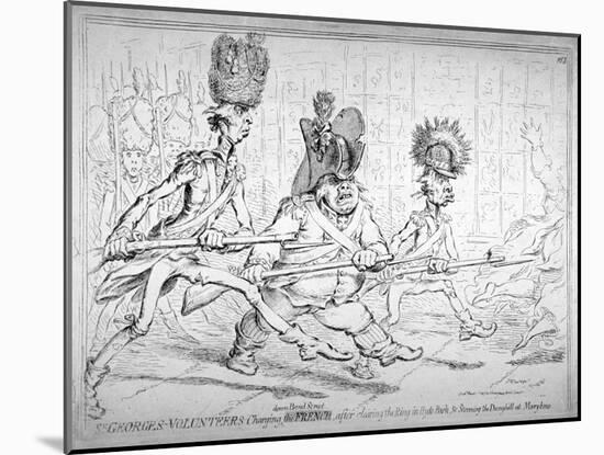 St George's Volunteers..., 1797-James Gillray-Mounted Giclee Print