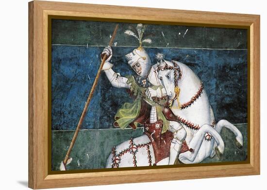 St George Slaying Dragon-null-Framed Premier Image Canvas