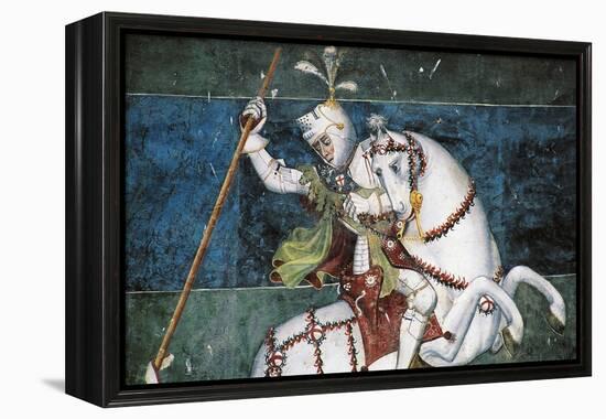 St George Slaying Dragon-null-Framed Premier Image Canvas