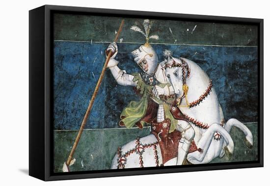 St George Slaying Dragon-null-Framed Premier Image Canvas