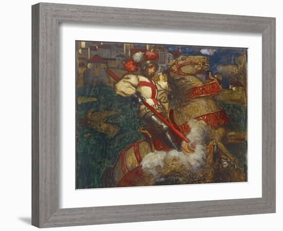 St. George Slaying the Dragon, 1908-John Byam Liston Shaw-Framed Giclee Print