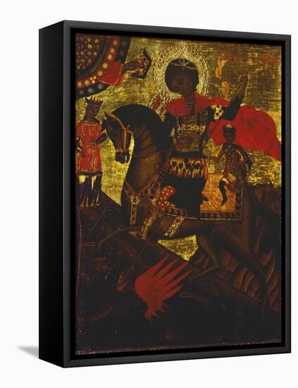 St George Slaying the Dragon, from the Borgia Collection-null-Framed Premier Image Canvas