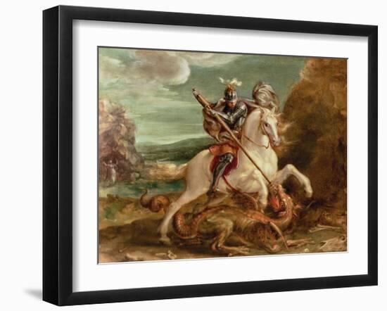 St. George Slaying The Dragon-Hans von Aachen-Framed Premium Giclee Print