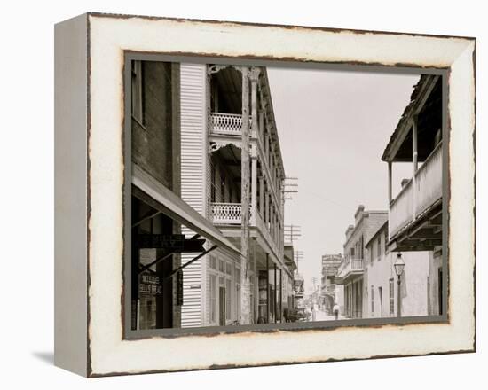 St. George St., St. Augustine, Fla.-null-Framed Stretched Canvas