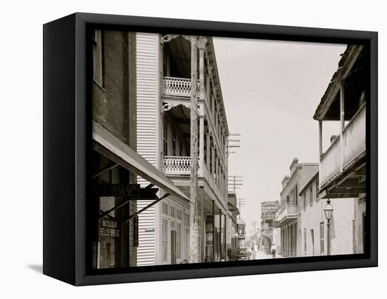 St. George St., St. Augustine, Fla.-null-Framed Stretched Canvas