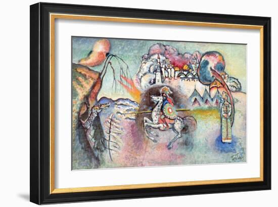 St George the Victorious (Reproduction)-Wassily Kandinsky-Framed Giclee Print