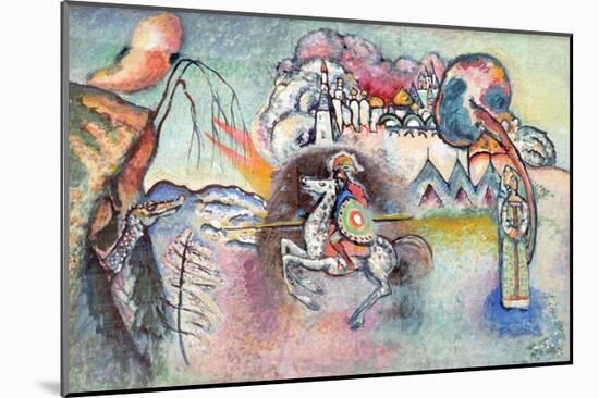 St George the Victorious (Reproduction)-Wassily Kandinsky-Mounted Giclee Print