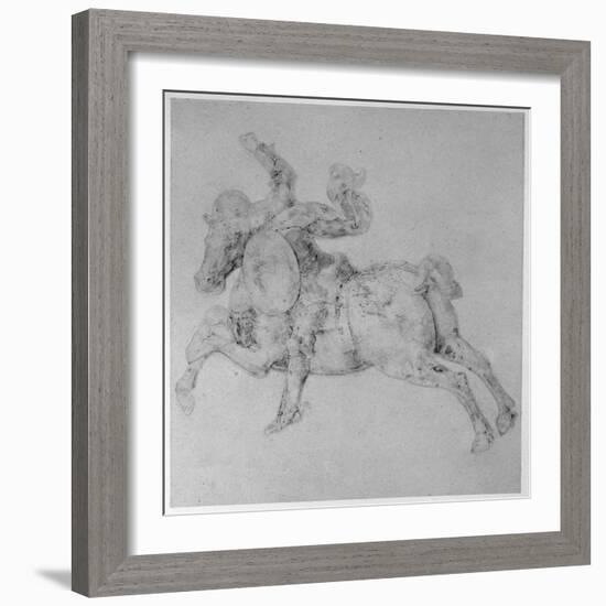 St. George, Wa1846.16 (Silverpoint, Heightened with White Bodycolour (Oxidized), Cut along the Outl-Luca Signorelli-Framed Giclee Print