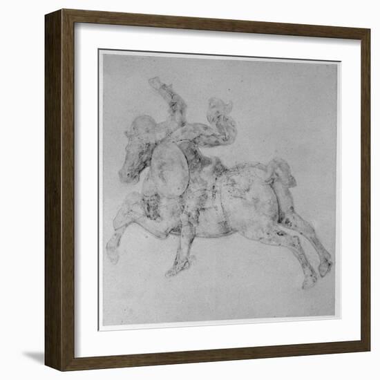 St. George, Wa1846.16 (Silverpoint, Heightened with White Bodycolour (Oxidized), Cut along the Outl-Luca Signorelli-Framed Giclee Print