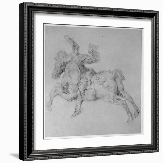 St. George, Wa1846.16 (Silverpoint, Heightened with White Bodycolour (Oxidized), Cut along the Outl-Luca Signorelli-Framed Giclee Print
