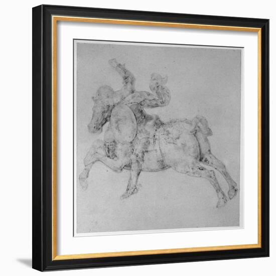 St. George, Wa1846.16 (Silverpoint, Heightened with White Bodycolour (Oxidized), Cut along the Outl-Luca Signorelli-Framed Giclee Print