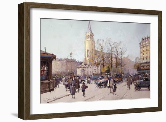 St. Germaine de Pres-Eugene Galien-Laloue-Framed Giclee Print