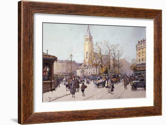 St. Germaine de Pres-Eugene Galien-Laloue-Framed Giclee Print