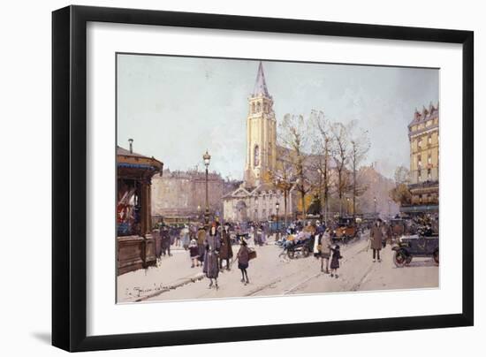 St. Germaine de Pres-Eugene Galien-Laloue-Framed Giclee Print