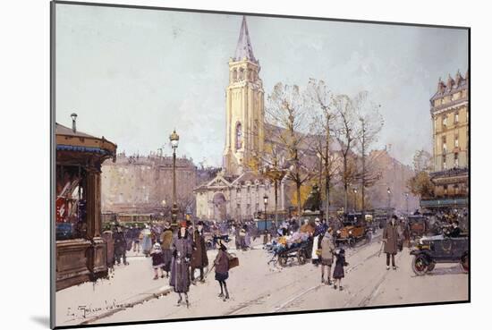 St. Germaine de Pres-Eugene Galien-Laloue-Mounted Giclee Print