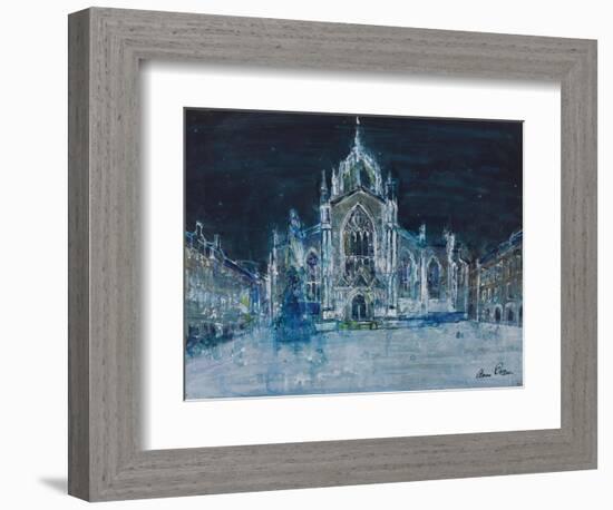 St Giles at Night-Ann Oram-Framed Giclee Print