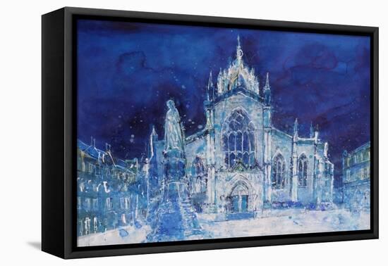 St Giles at Night-Ann Oram-Framed Premier Image Canvas