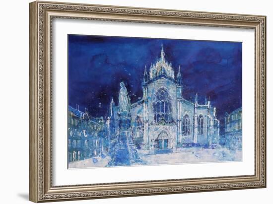 St Giles at Night-Ann Oram-Framed Giclee Print