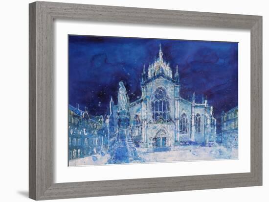 St Giles at Night-Ann Oram-Framed Giclee Print