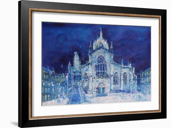 St Giles at Night-Ann Oram-Framed Giclee Print