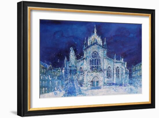 St Giles at Night-Ann Oram-Framed Giclee Print