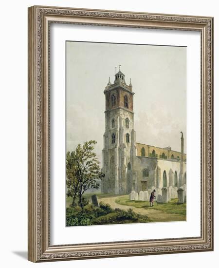 St. Giles' Church, Cripplegate, City of London, 1815-George Shepherd-Framed Giclee Print