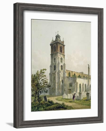 St. Giles' Church, Cripplegate, City of London, 1815-George Shepherd-Framed Giclee Print