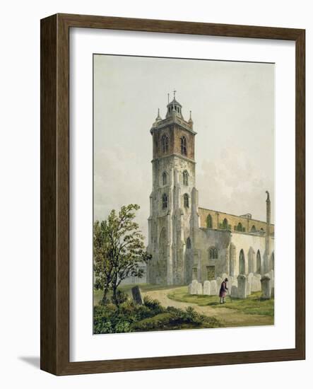 St. Giles' Church, Cripplegate, City of London, 1815-George Shepherd-Framed Giclee Print