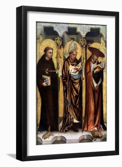 St Giles, St Gregory, and St Jerome, C1380-null-Framed Giclee Print