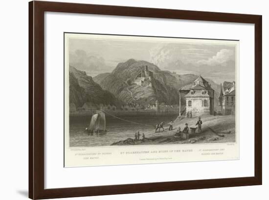 St Goarshausen and Ruins of the Katze-William Tombleson-Framed Giclee Print