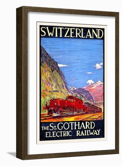 St. Gothard Electric Railway-Daniele Buzzi-Framed Art Print