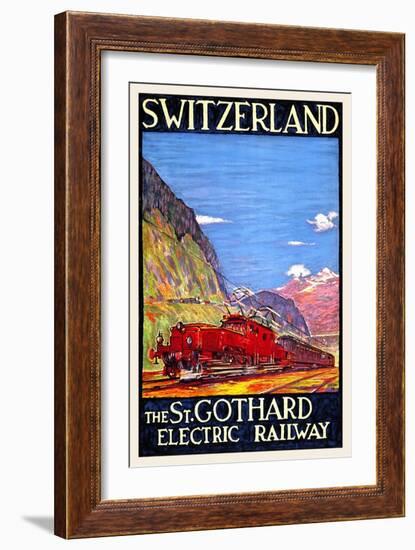 St. Gothard Electric Railway-Daniele Buzzi-Framed Art Print