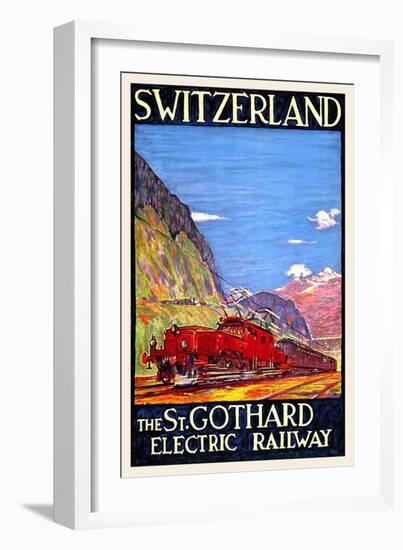 St. Gothard Electric Railway-Daniele Buzzi-Framed Art Print