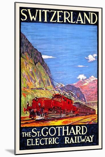 St. Gothard Electric Railway-Daniele Buzzi-Mounted Art Print