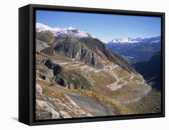 St. Gotthard Pass, with First Autumn Snow on the Mountains, in Ticino, Switzerland-Richard Ashworth-Framed Premier Image Canvas