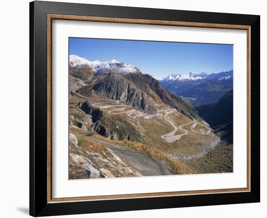 St. Gotthard Pass, with First Autumn Snow on the Mountains, in Ticino, Switzerland-Richard Ashworth-Framed Photographic Print