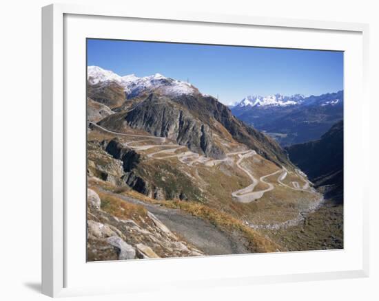 St. Gotthard Pass, with First Autumn Snow on the Mountains, in Ticino, Switzerland-Richard Ashworth-Framed Photographic Print