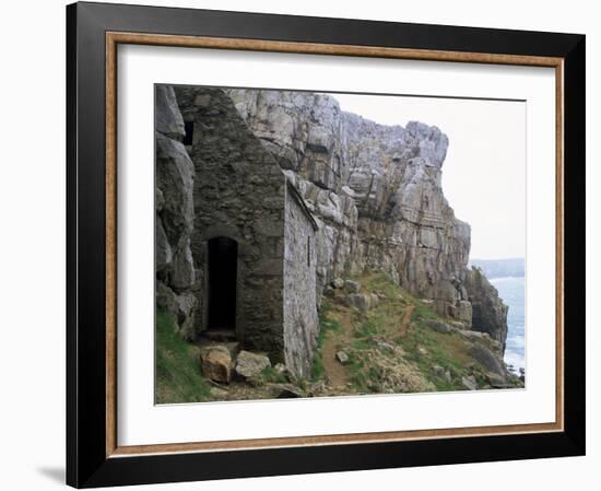 St. Govan's Celtic Chapel Dating from the 11th Century, St. Govan's Head, Wales-Pearl Bucknall-Framed Photographic Print