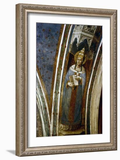 St Gregory, Mid 15th Century-Fra Angelico-Framed Giclee Print