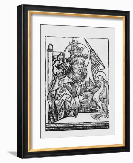 St. Gregory the Great (C.540-604) from 'Liber Chronicarum' by Hartmann Schedel (1440-1514) 1493-null-Framed Giclee Print