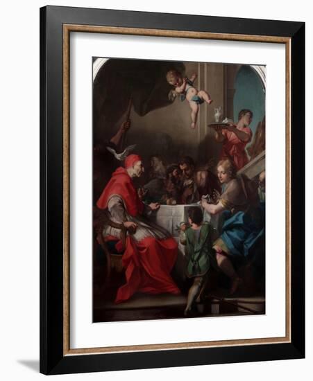 St. Gregory the Great Having Dinner with Christ Pilgrim-Antonio Balestra-Framed Giclee Print