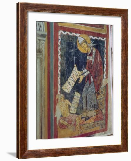 St. Gregory the Great, with Job at His Feet, St. Gregory's Chapel, C.1224-null-Framed Giclee Print